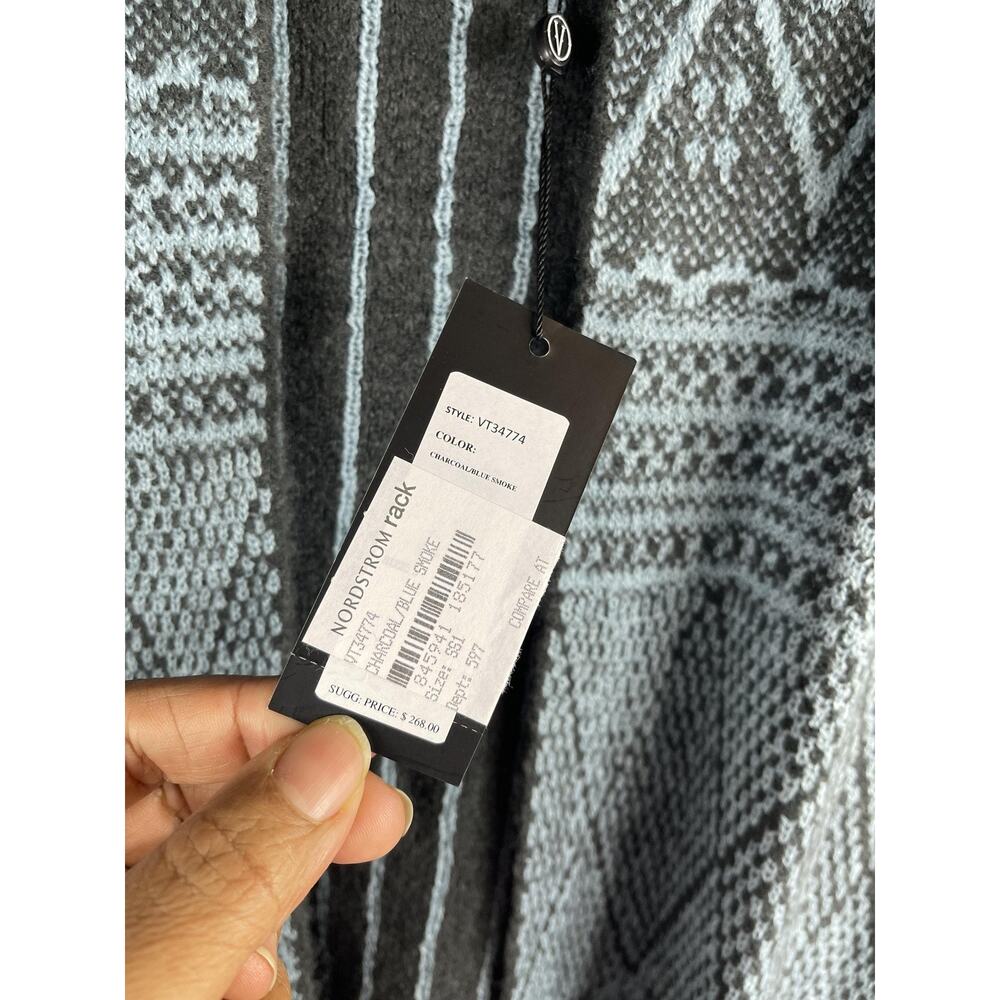 Vertigo Cardigan Sweater Women's SZ S Open Front Patterned Knit Lightweight Pull - Picture 6 of 9